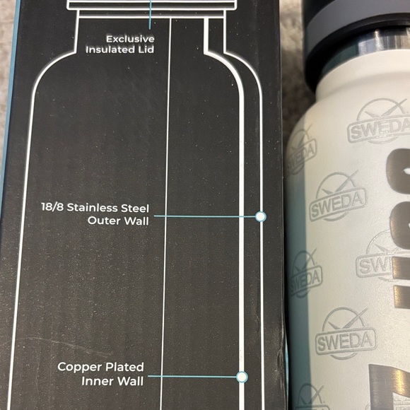 Tundra Stainless Steel Copper Water Bottle 20 oz White NWT - Picture 8 of 11